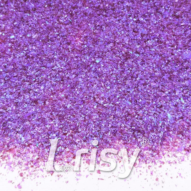High Brightness Purple Iridescent Cellophane Glitter Shards (Flakes) FC346 2x2