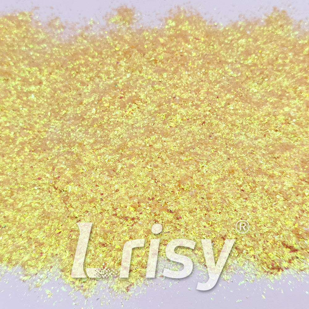 Iridescent Pale Yellow Professional Cosmetic Cellophane Glitter Shards (Flakes) FCH12 2x2