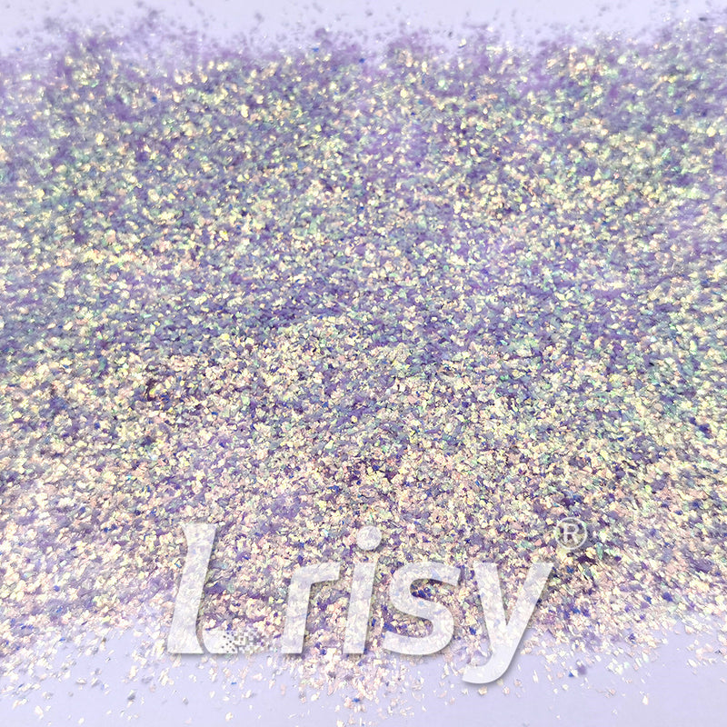 Iridescent Lilac Purple Professional Cosmetic Cellophane Glitter Shards (Flakes) FCH06 2x2