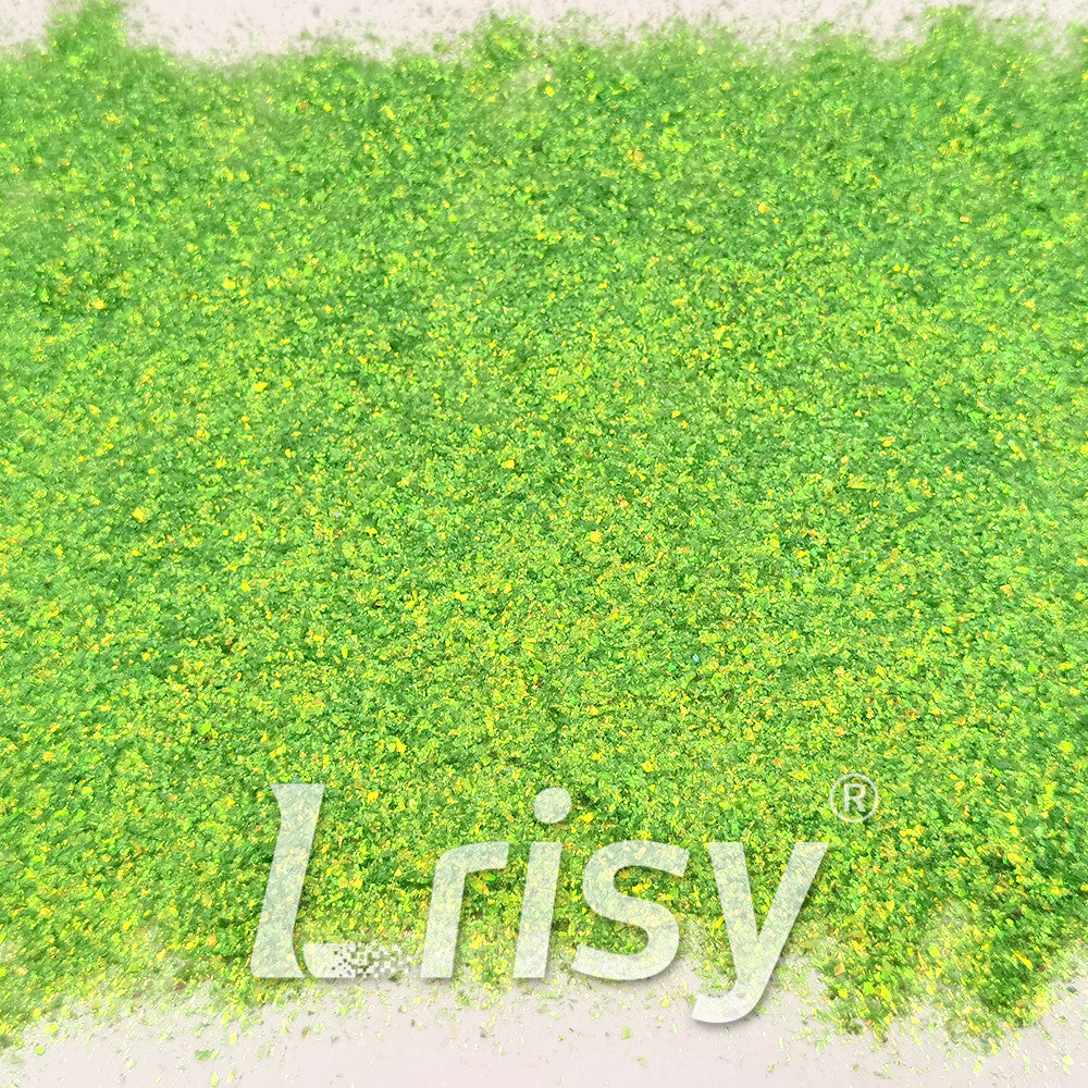 Iridescent Light Green Professional Cosmetic Cellophane Glitter Shards (Flakes) FCH13 2x2