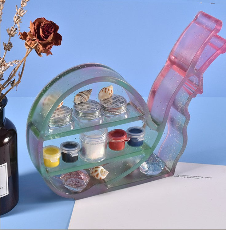 Stereo Snail Double-Layer Storage Box Resin Mold M-DGLY-WNH001