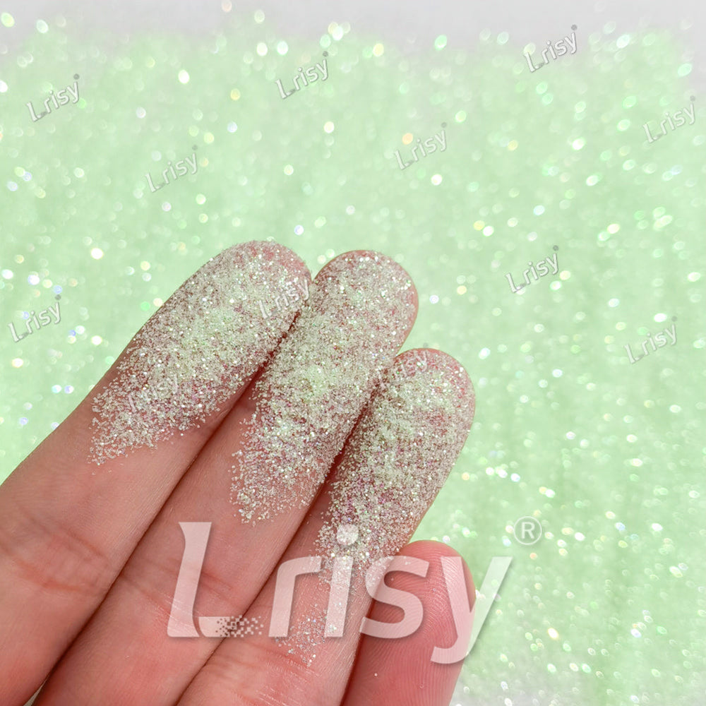 0.2mm Pastel Green Iridescent Solvent Resistant Glitter S501R