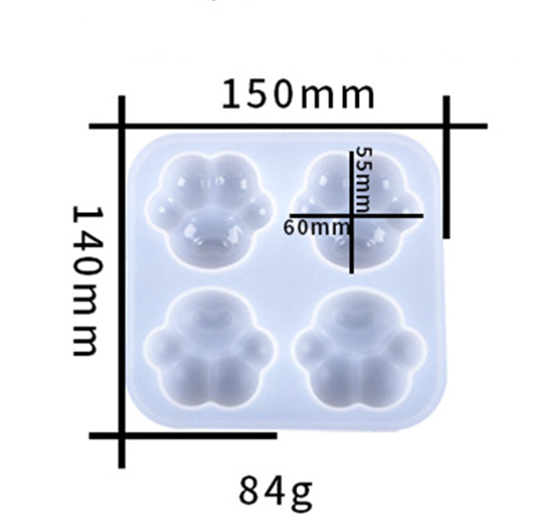 Cute Cat Paws Silicone Resin Mold 150x140mm M-DYY-CCP002