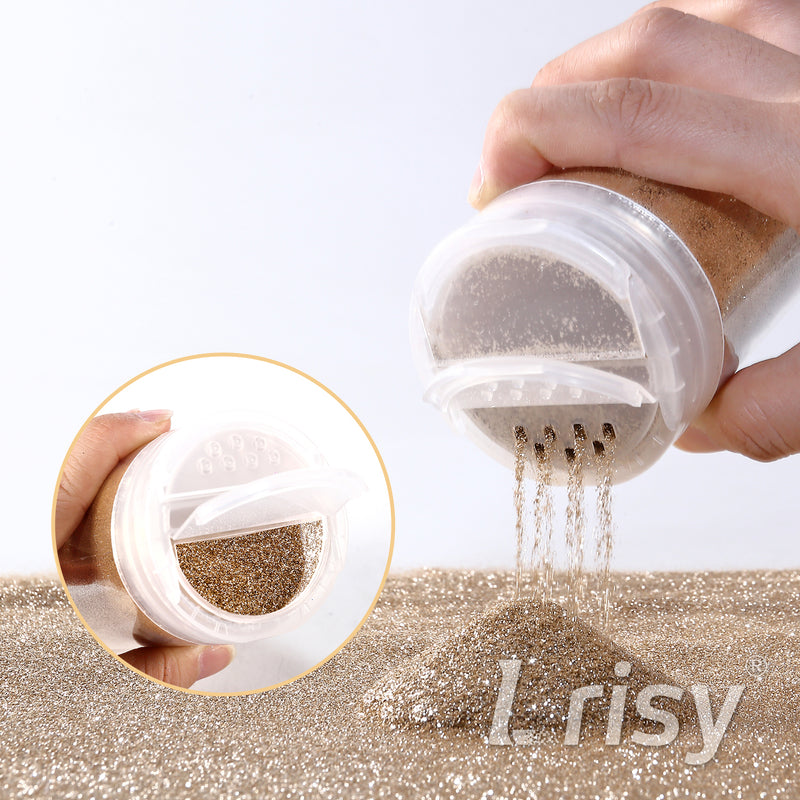 Lrisy Extra Fine Powder Metallic Glitter 140g/4.5oz with Shaker Lid(Extra Thin Luxury Gold/B0217)