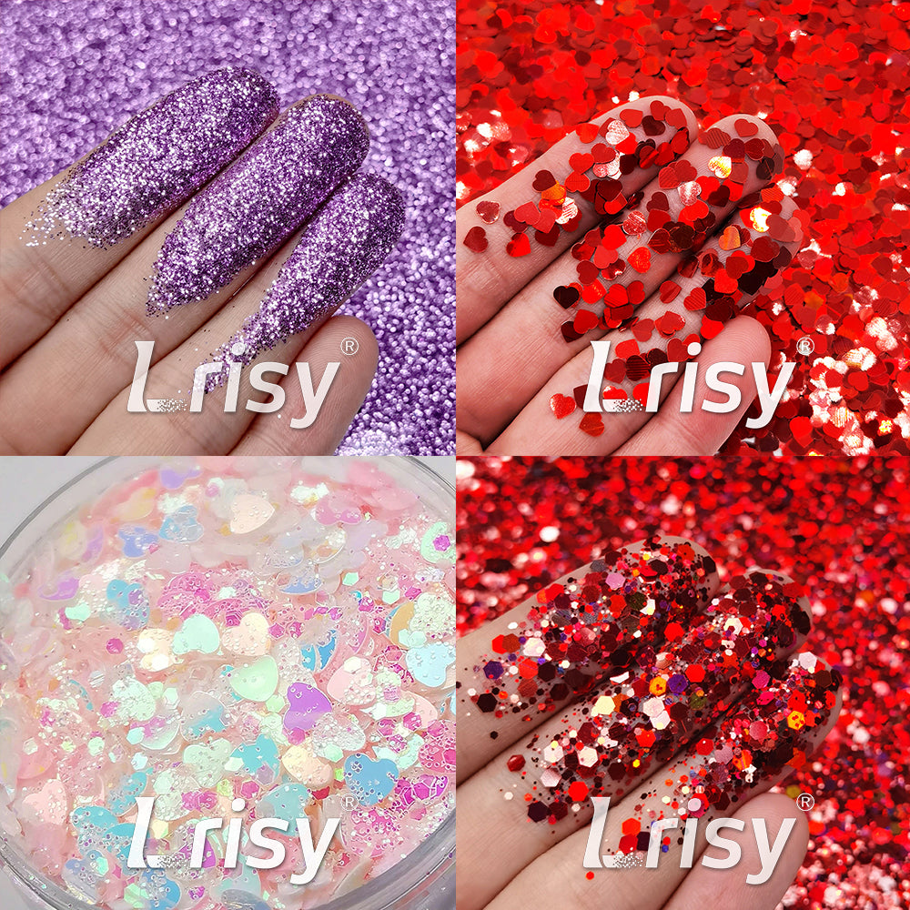 Lrisy Valentine Glitter Special Set/Kits 12 Colors (Total 120g)