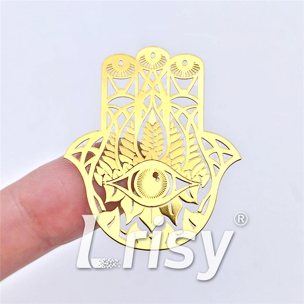 4 Size In 1 Set Hamsa Orgonite Coppering Metal Sticker Golden Stuffers ZJ303