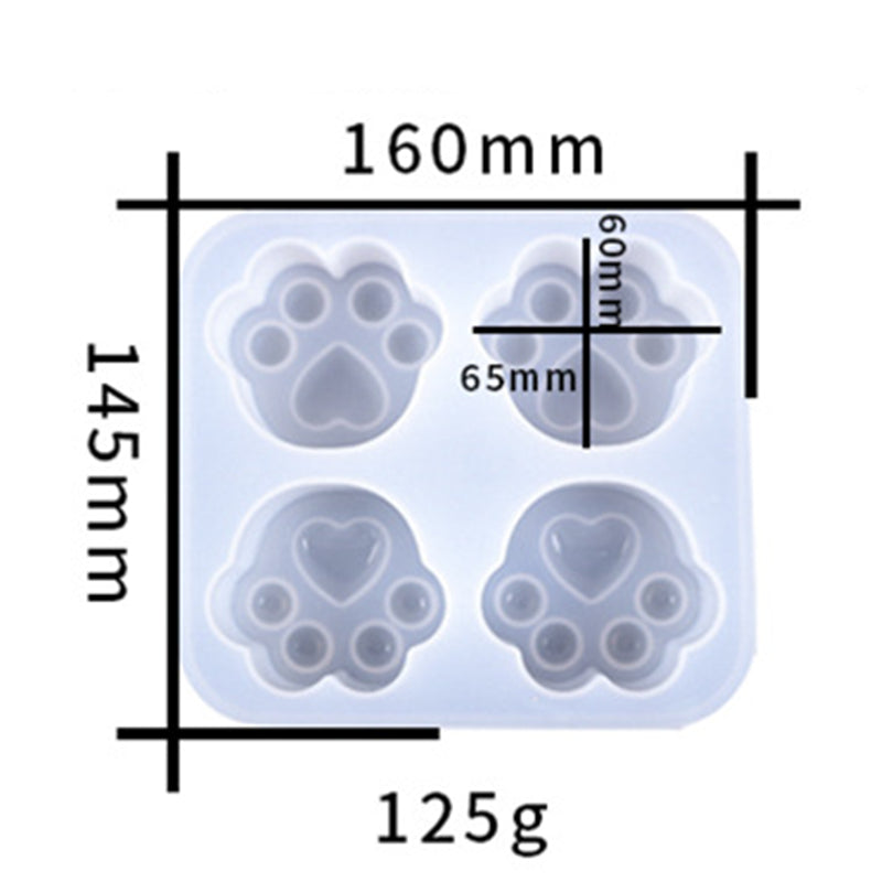 Cute Cat Paws Silicone Resin Mold 160x145mm M-DYY-CCP003