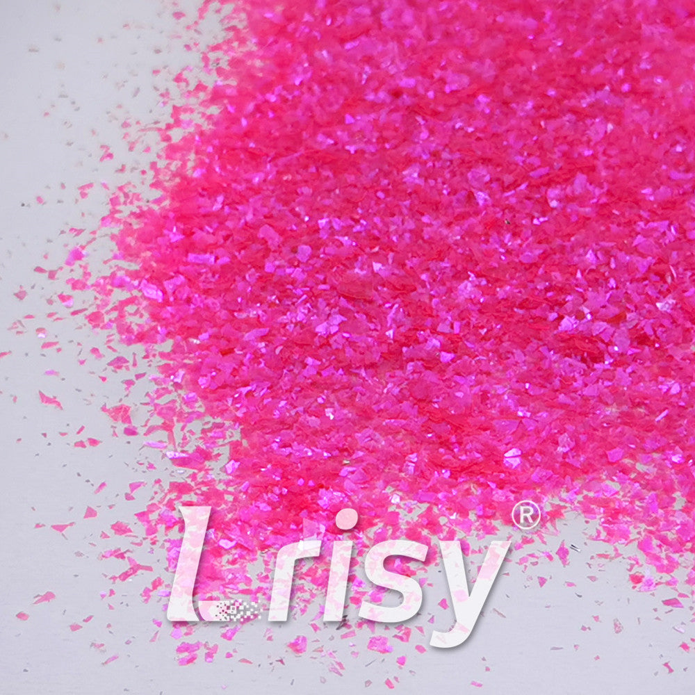 High Brightness Magenta Iridescent Cellophane Glitter Shards (Flakes) FC349 2x2
