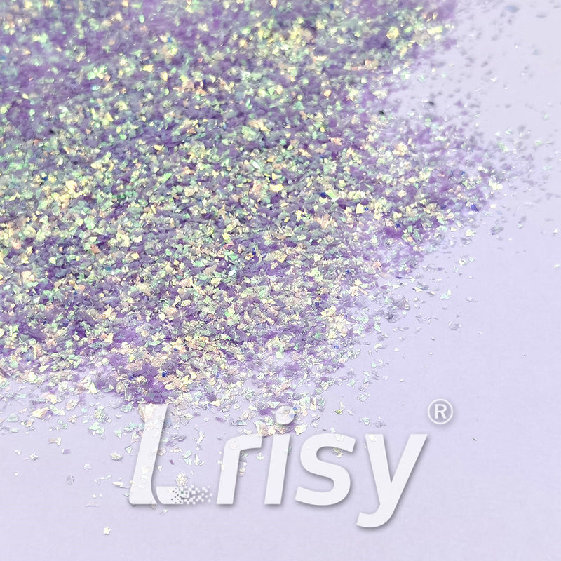 Iridescent Lilac Purple Professional Cosmetic Cellophane Glitter Shards (Flakes) FCH06 2x2