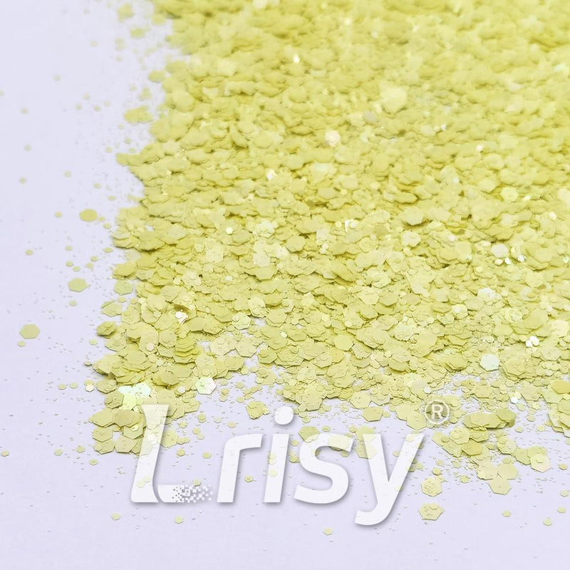 Macaron Color General Mixed Lemon Yellow Glitter FC-E8058
