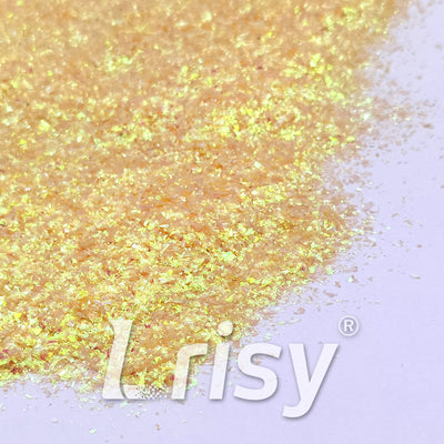 Iridescent Pale Yellow Professional Cosmetic Cellophane Glitter Shards (Flakes) FCH12 2x2