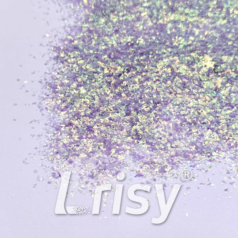 Iridescent Lilac Purple Professional Cosmetic Cellophane Glitter Shards (Flakes) FCH06 2x2
