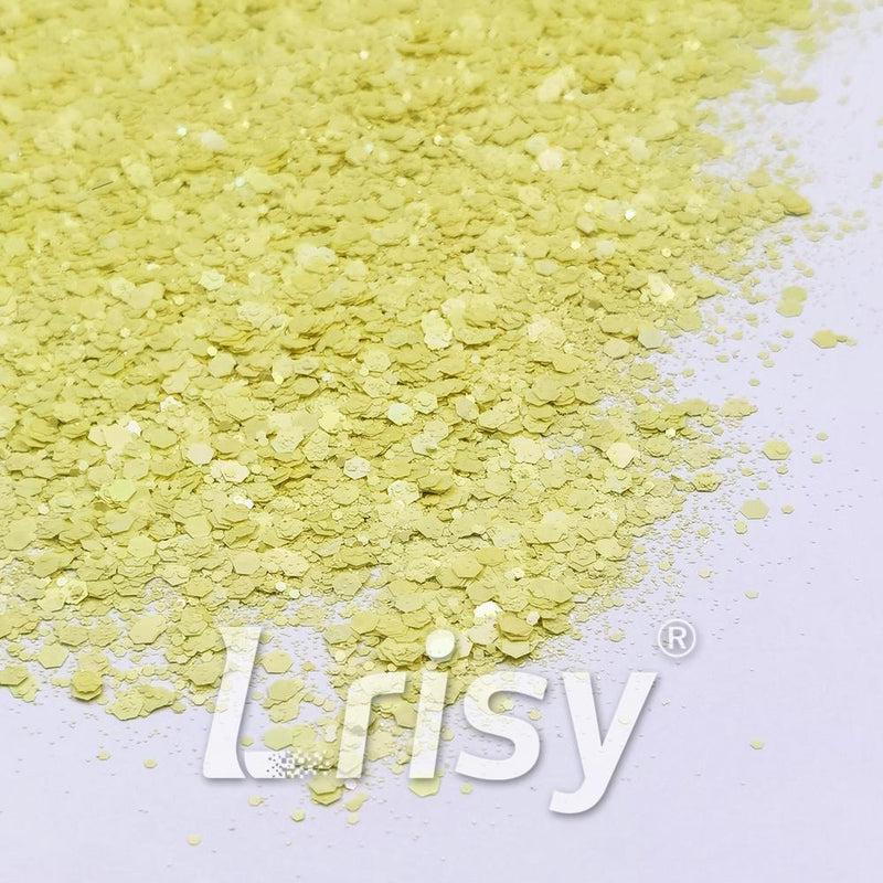 Macaron Color General Mixed Lemon Yellow Glitter FC-E8058