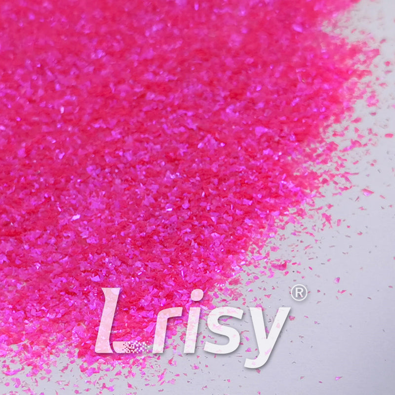 High Brightness Magenta Iridescent Cellophane Glitter Shards (Flakes) FC349 2x2