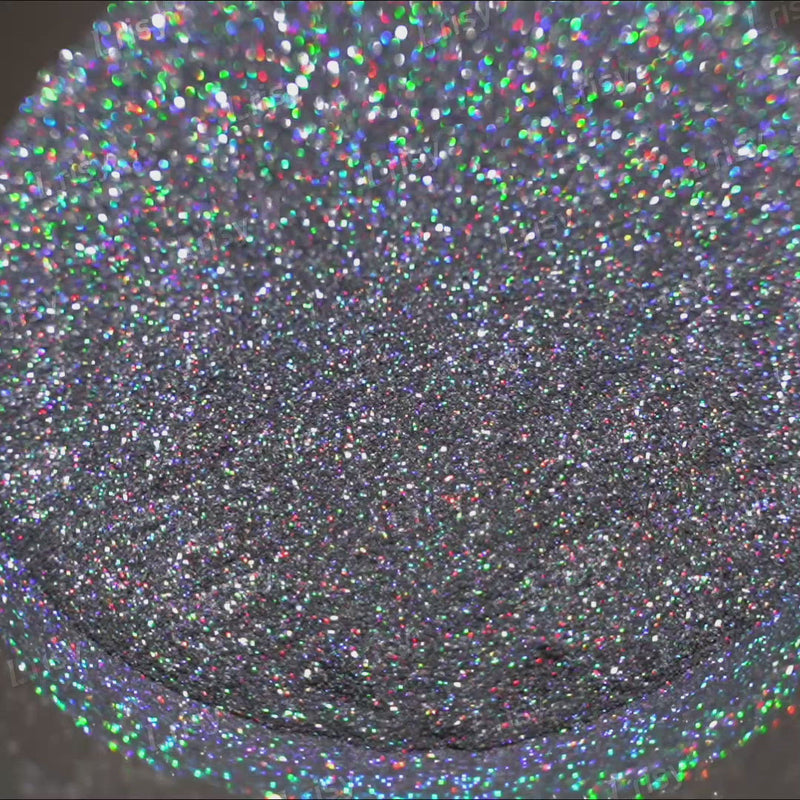 0.2mm Holographic Black Extra Fine Glitter (Ultra-thin) LB01000