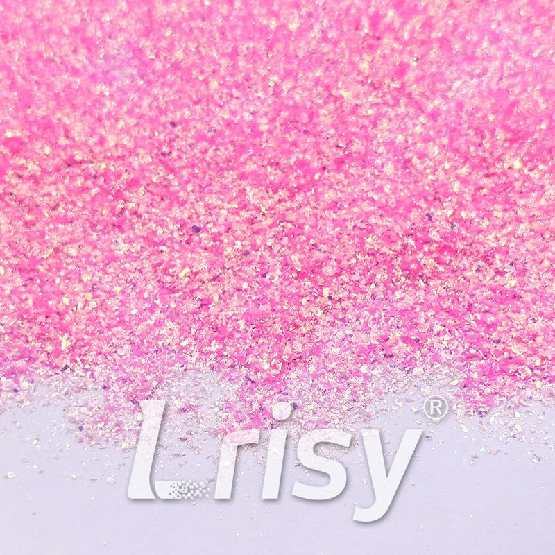 Iridescent Tender Pink Professional Cosmetic Cellophane Glitter Shards (Flakes) FCH18 2x2