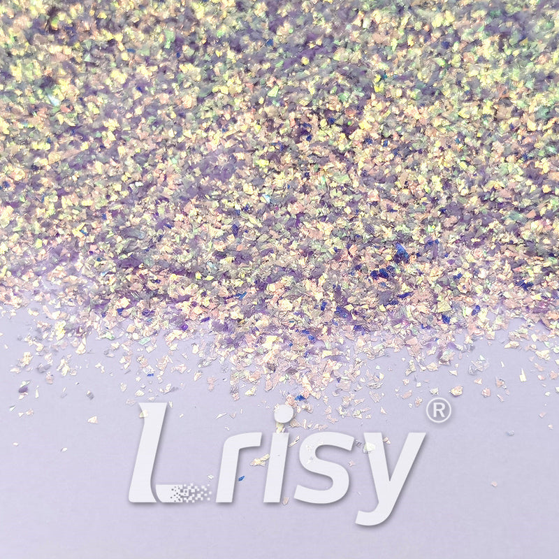 Iridescent Lilac Purple Professional Cosmetic Cellophane Glitter Shards (Flakes) FCH06 2x2