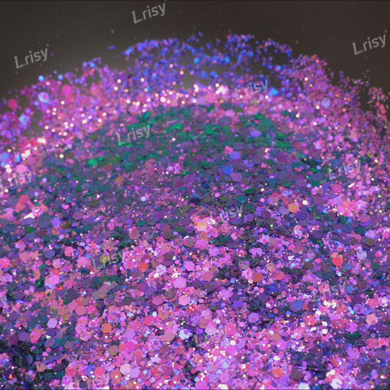 General Mixed Iridescent Phantom Purple Glitter C-BSL010