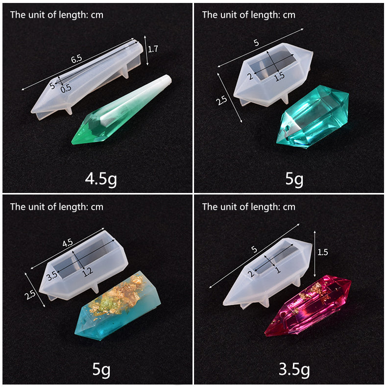 Pack of 24 Divination Crystal Pendant Resin Silicone Mold