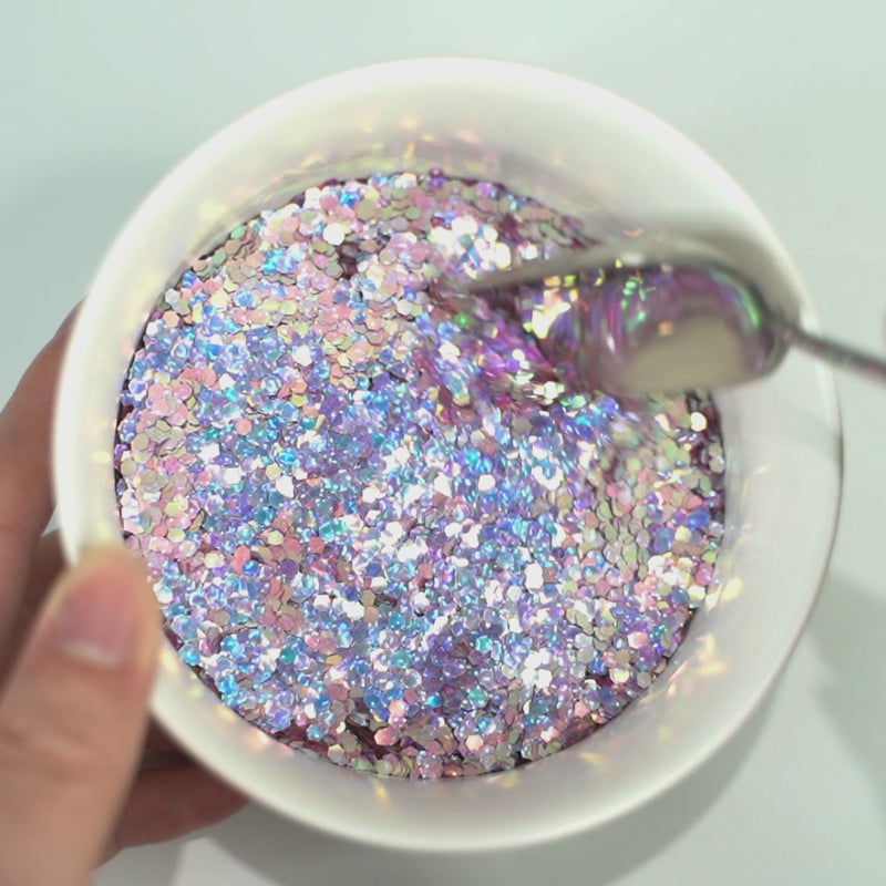 2.5mm Holographic & Color Shift Neon Blue Chunky Glitter Dream Stone LAD12