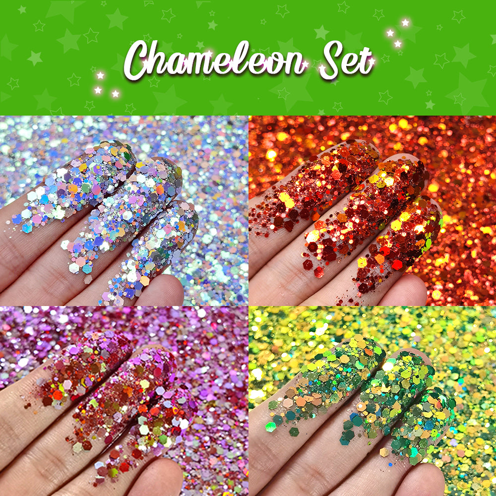 Lrisy Phantom Color Shift Glitter Chameleon Set/Kits 12 Colors (Total 120g)