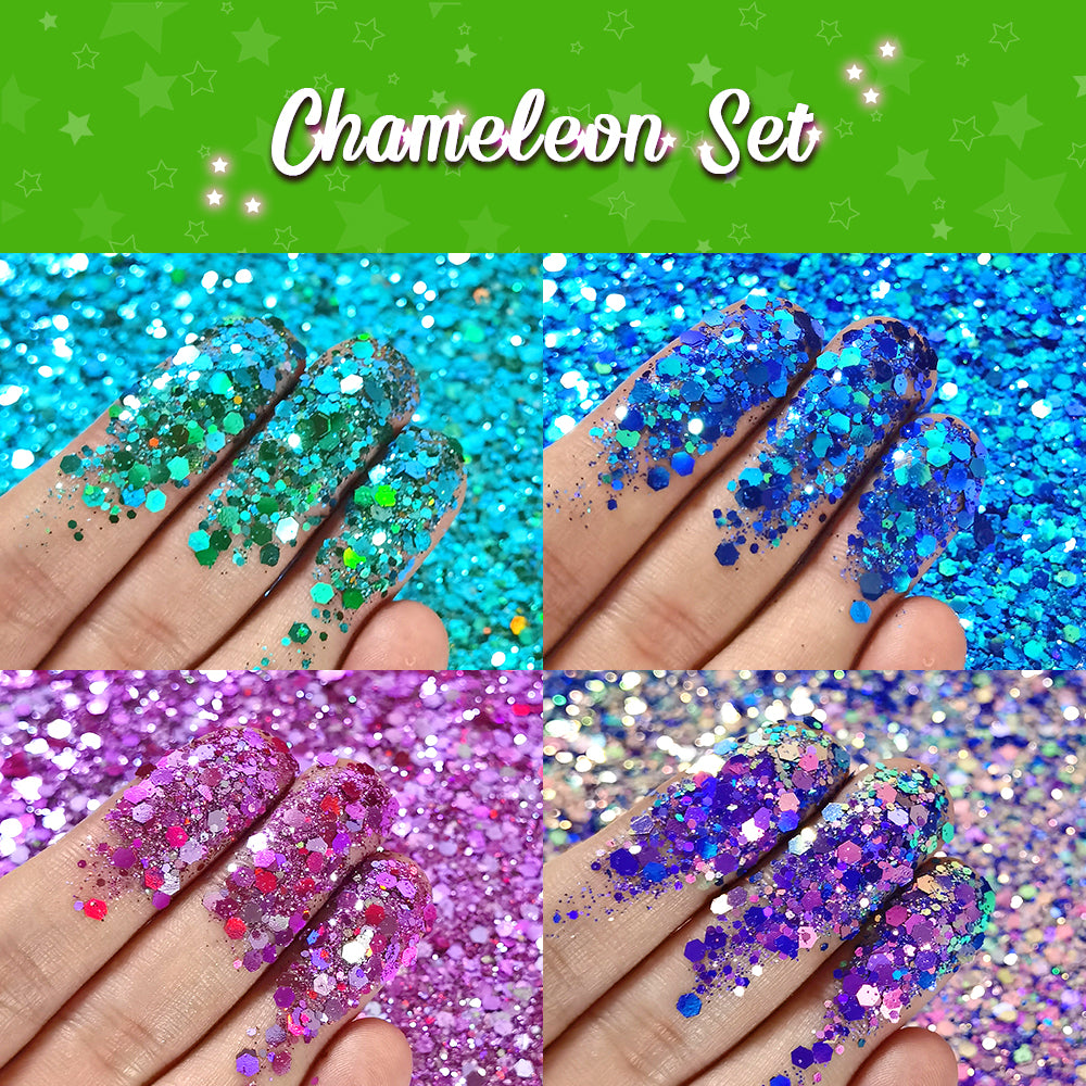 Lrisy Phantom Color Shift Glitter Chameleon Set/Kits 12 Colors (Total 120g)