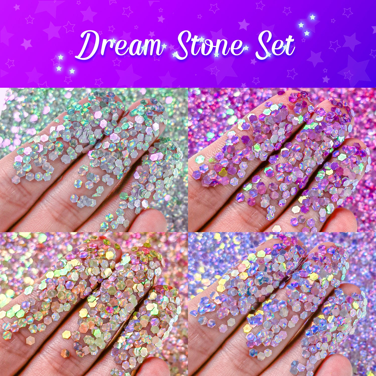 Lrisy Dream Stone Chunky Glitter Set 12 Colors