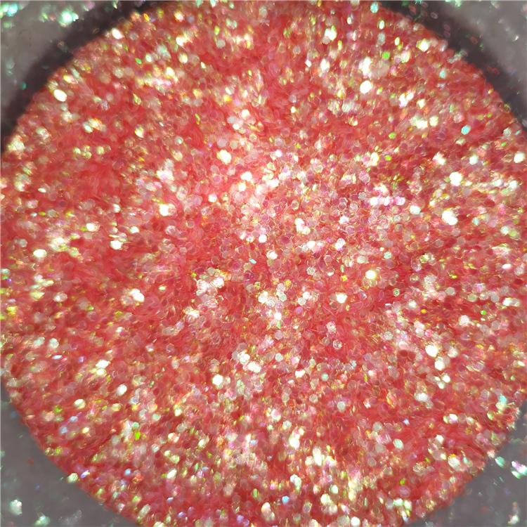 1mm Hexagon Shapes Rose Pink Chunky Glitter C018