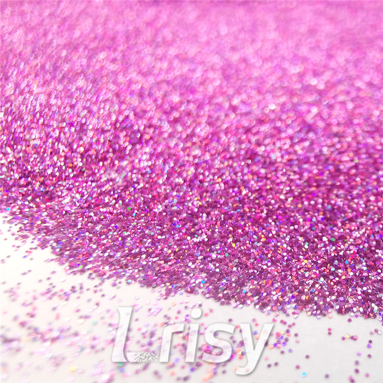 0.2mm Hexagon Shapes Laser Pink Glitter LB0901