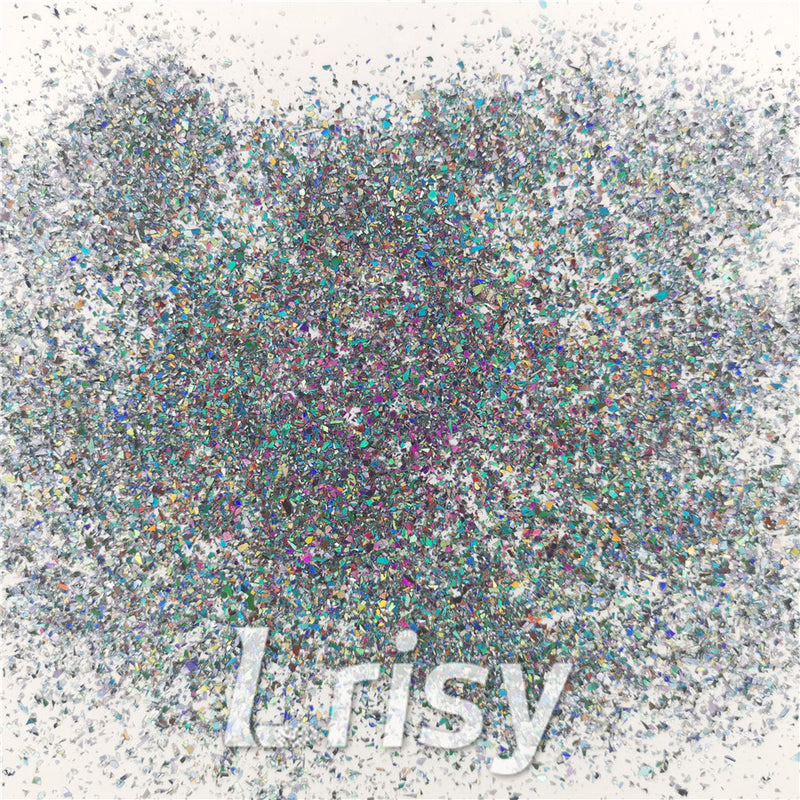 Holographic Black Metal Opa Cellophane Holo Shards Confetti Glitter Sprinkle Toppings LB01002 2x2