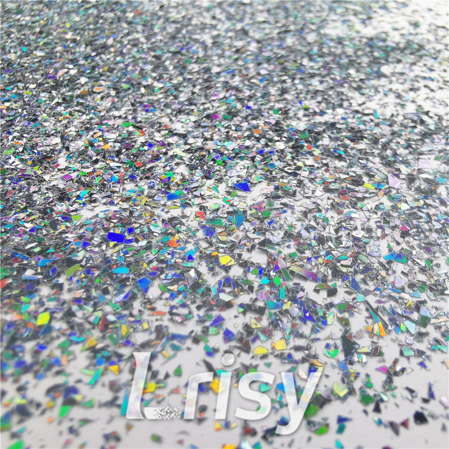 Holographic Black Metal Opa Cellophane Holo Shards Confetti Glitter Sprinkle Toppings LB01002 2x2