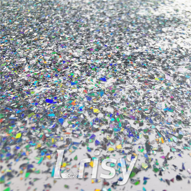 Holographic Black Metal Opa Cellophane Holo Shards Confetti Glitter Sprinkle Toppings LB01002 2x2