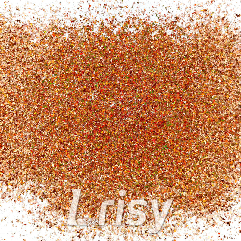 Holographic Red Bronze Opa Cellophane Holo Shards Confetti Glitter Sprinkle Toppings LB0401 2x2