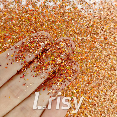 Holographic Red Bronze Opa Cellophane Holo Shards Confetti Glitter Sprinkle Toppings LB0401 2x2
