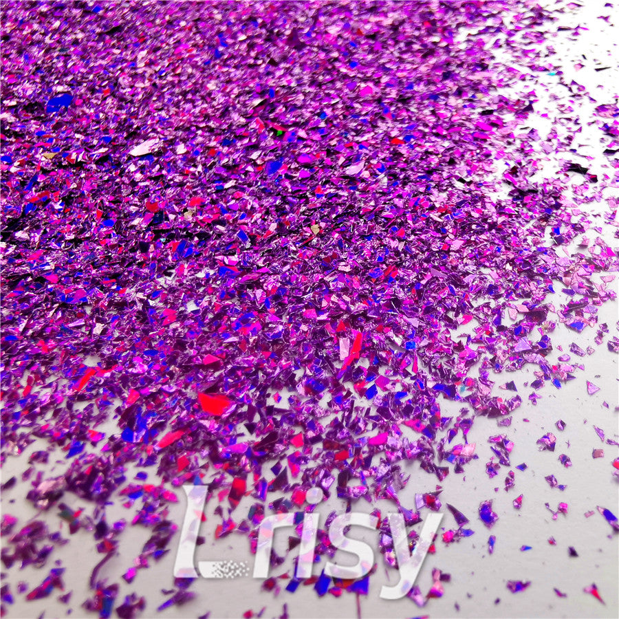 Holographic Purple Opa Cellophane Holo Shards Confetti Glitter Sprinkle Toppings LB0800 2x2