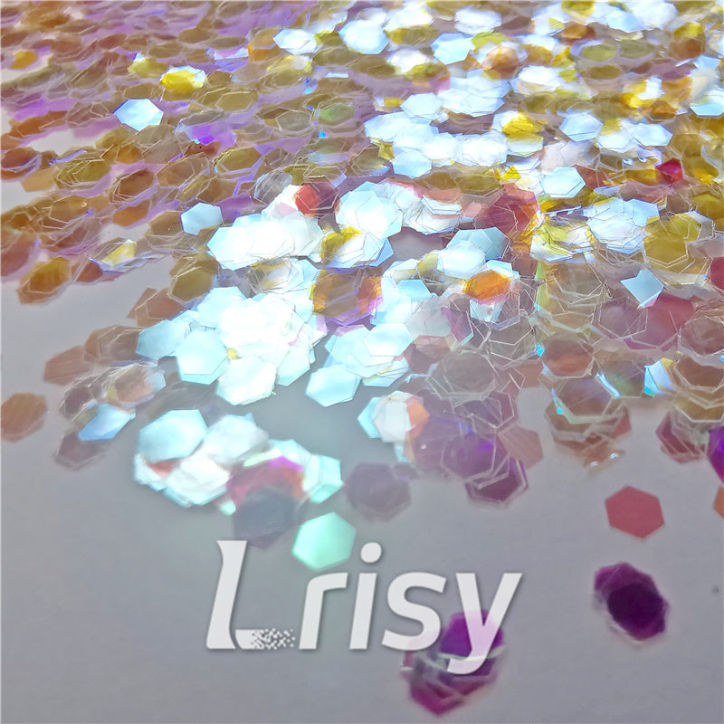 2.5mm Hexagon Shaped Dream Pink Iridescent Glitter FE-F322R