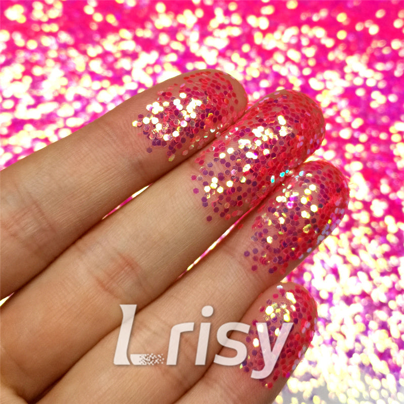 1mm Hexagon Shaped Iridescent Chunky Glitter FC339