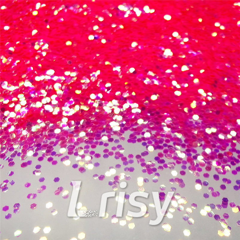 1mm Hexagon Shaped Iridescent Chunky Glitter FC339