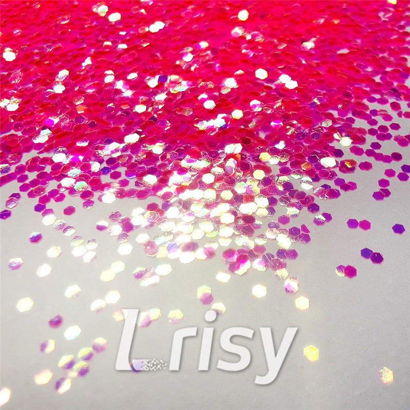 1mm Hexagon Shaped Iridescent Chunky Glitter FC339