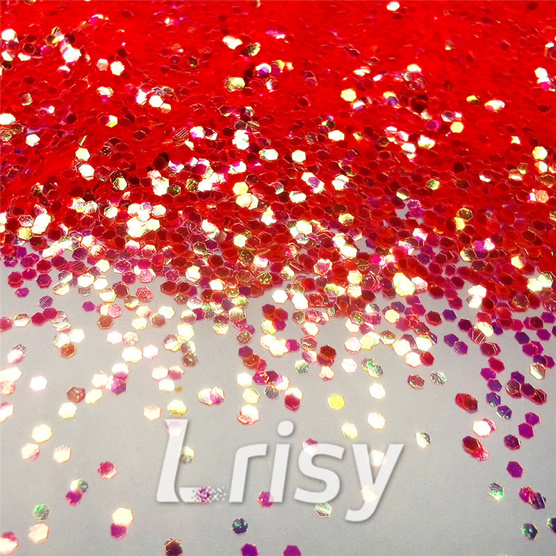 1mm Hexagon Shaped Iridescent Chunky Glitter FC334