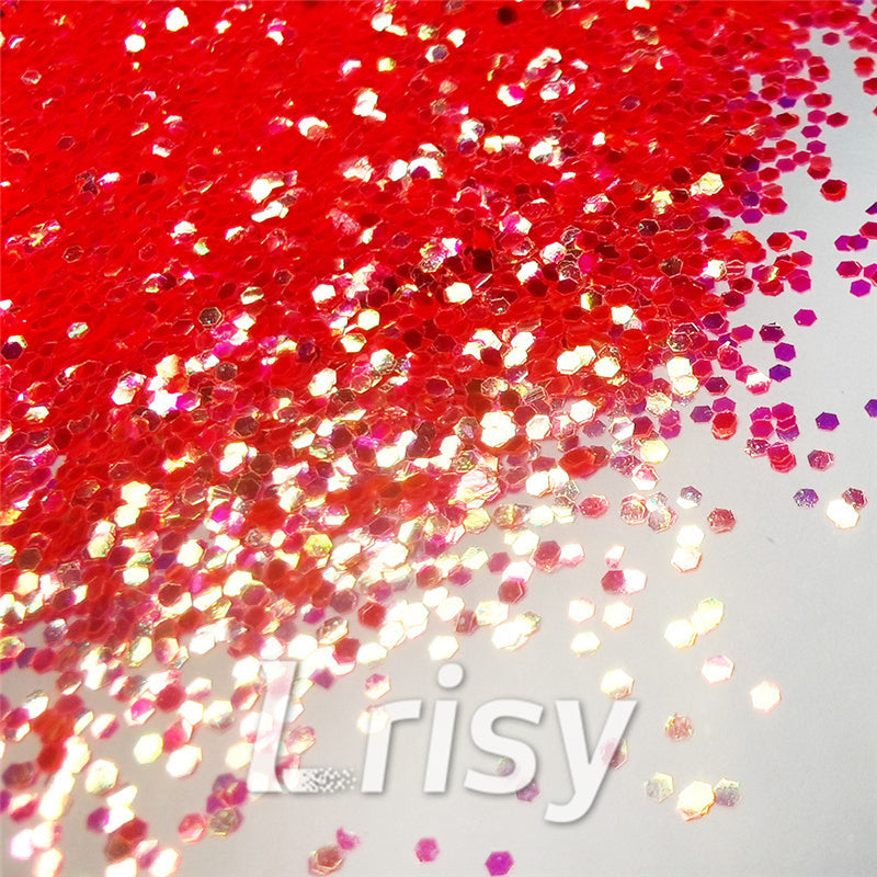 1mm Hexagon Shaped Iridescent Chunky Glitter FC334