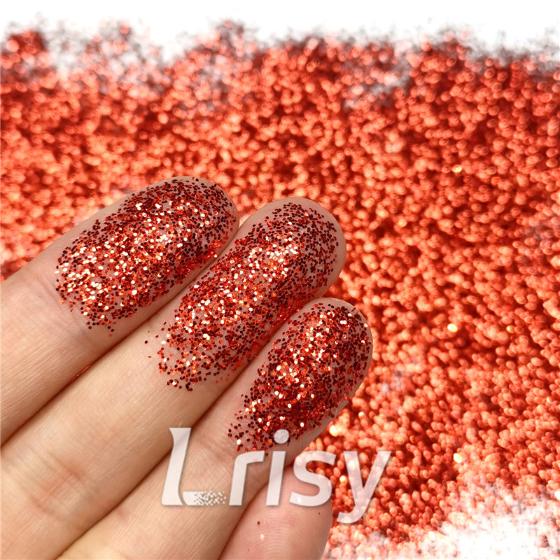 0.2mm hexagon red cosmetic grade biodegradable glitter in bulk BIO003