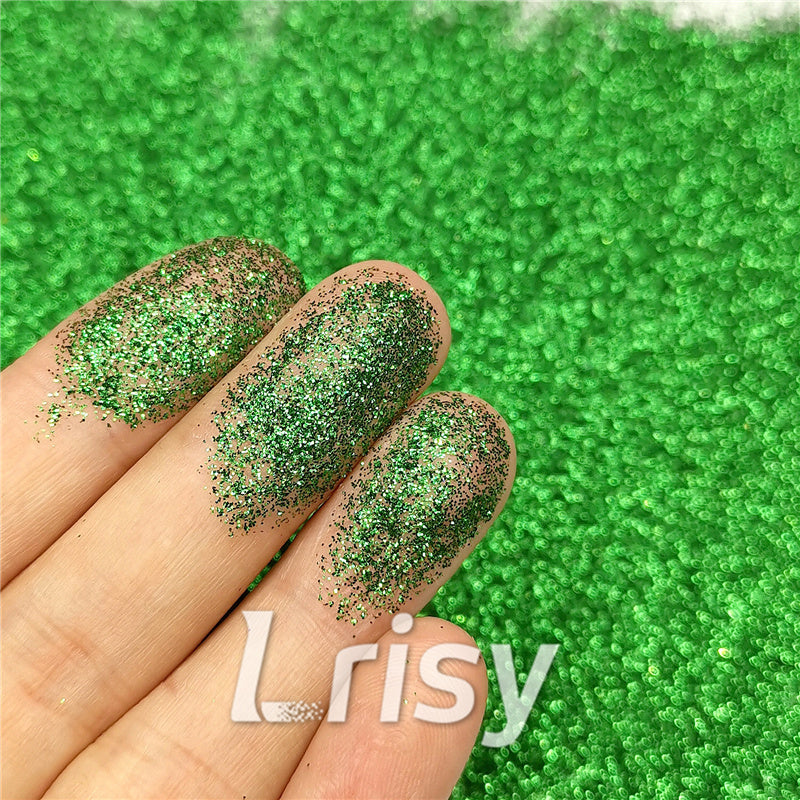 0.2mm hexagon green cosmetic grade biodegradable glitter in bulk BIO006