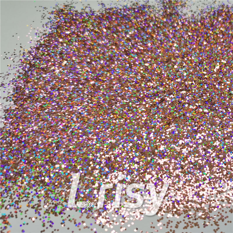 0.8mm Hexagon Cosmetic Grade Holographic Pink Glitter SLG006