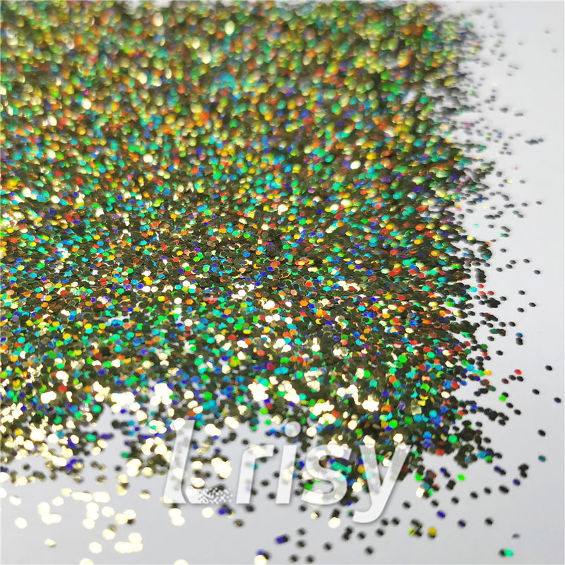 0.8mm Hexagon Cosmetic Grade Holographic Lemon Green Glitter SLG010