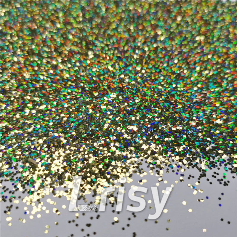 0.8mm Hexagon Cosmetic Grade Holographic Lemon Green Glitter SLG010