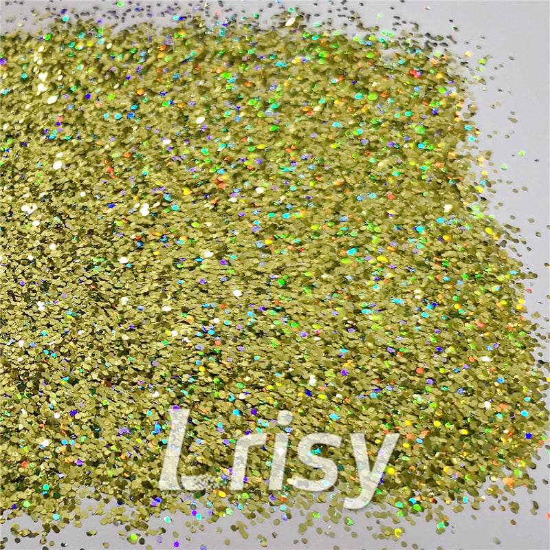 0.8mm Hexagon Cosmetic Grade Holographic Grass Green Glitter SLG007