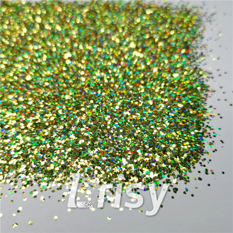 0.8mm Hexagon Cosmetic Grade Holographic Grass Green Glitter SLG007