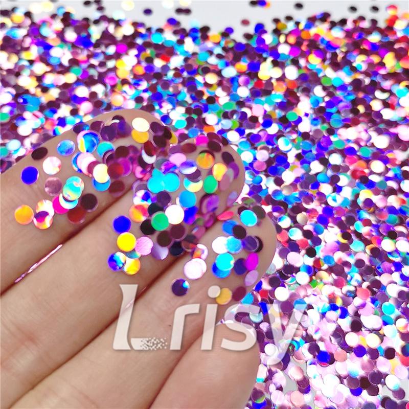 3mm Round Shapes Laser Pink Glitter LB0901