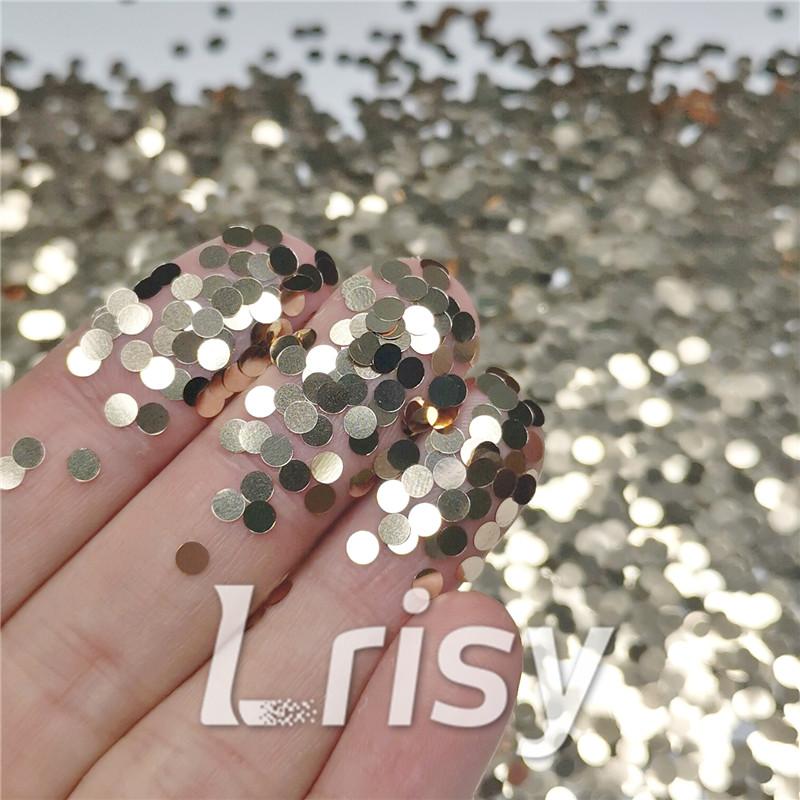 3mm Round Shaped Matallic Sand Gold Glitter B0213